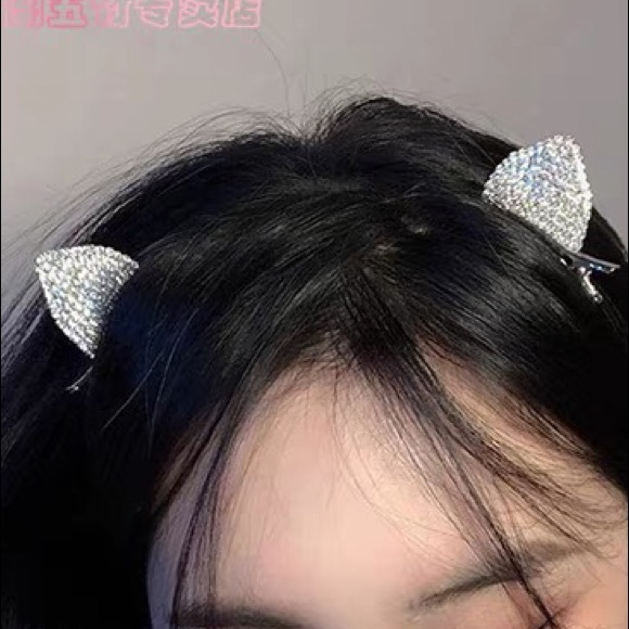 Bling bling cat ears hair clips main image 4